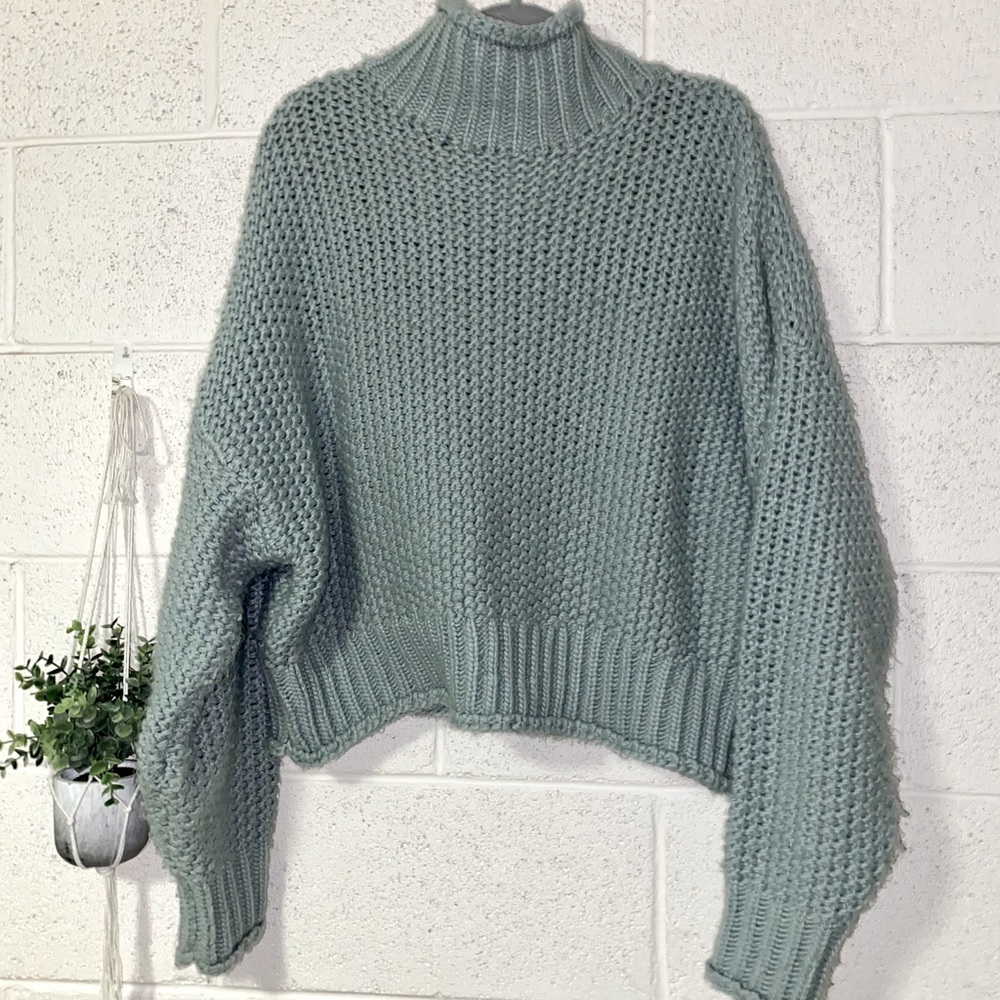 Light blue thick sweater